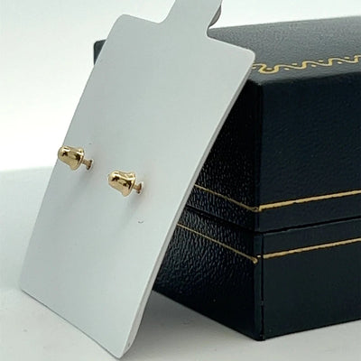 Classic Ribbon Stud Earring in 14k Solid Gold, Present Bow, Bow Tie, Knot Earrings, Screw back Earring