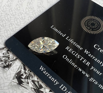 Marquise Cut GRA Certified Loose Moissanite Stones D VVS1 Sizes 5x10 mm 6x12 mm 7x14 mm USA Stock