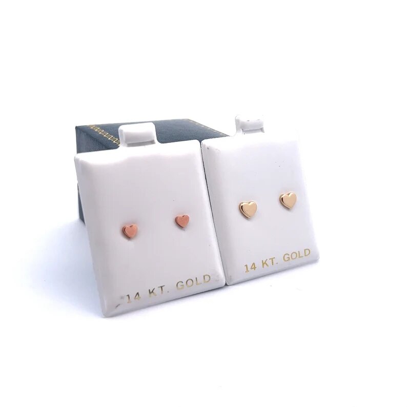 Tiny Heart Stud Earrings in 14k Solid Gold • Classic Heart Earrings • Heart Stud Earrings • Minimalist Earrings • Gift for her!