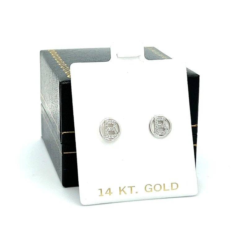 14k Pure Gold Circle Letter Initial Pendant Necklace