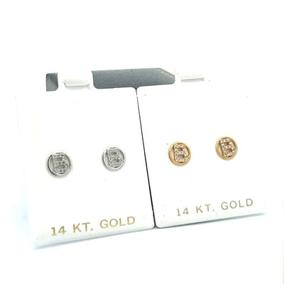 14k Pure Gold Circle Letter Initial Pendant Necklace
