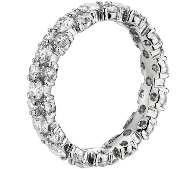 2.50CT LADIES ROUND CUT DIAMOND ETERNITY RING IN 14K WHITE GOLD