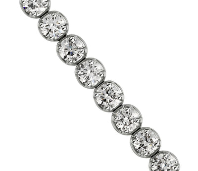 7.00ct Ladies Round Cut Diamond Tennis Bracelet in 14k White Gold