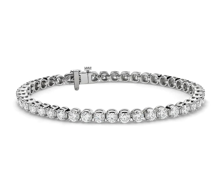 7.00ct Ladies Round Cut Diamond Tennis Bracelet in 14k White Gold