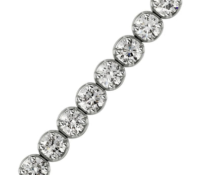7.00ct Ladies Round Cut Diamond Tennis Bracelet in 14k White Gold