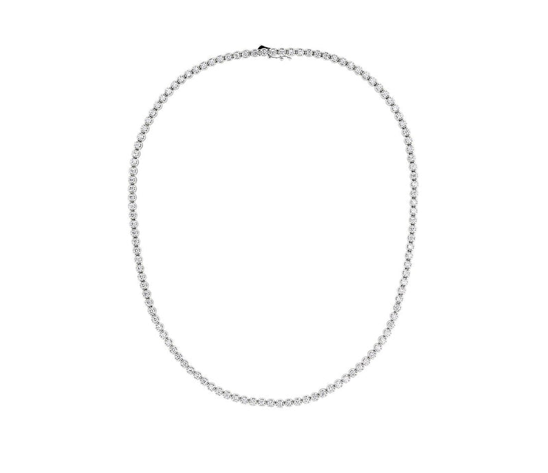 10.00 Straight Eternity Necklace in 14k White Gold