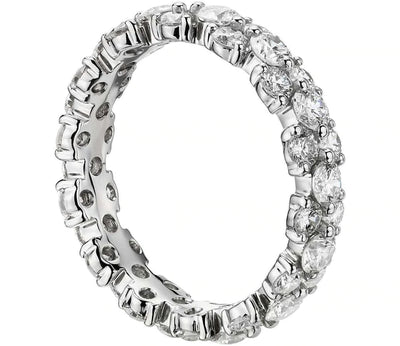2.50CT LADIES ROUND CUT DIAMOND ETERNITY RING IN 14K WHITE GOLD
