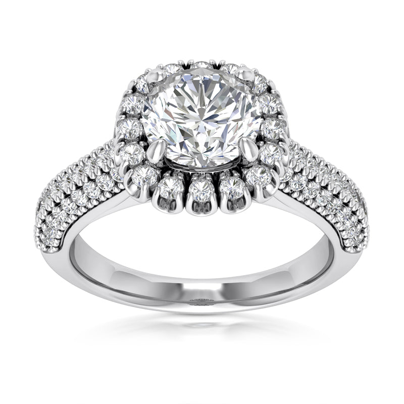 1.40ct Ladies Round Cut Diamond Engagement Ring