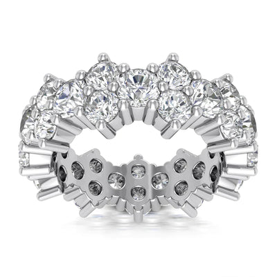 3.40CT LADIES ROUND CUT DIAMOND ETERNITY BAND IN 14K WHITE GOLD