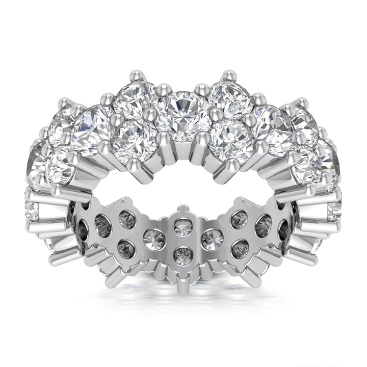 3.40CT LADIES ROUND CUT DIAMOND ETERNITY BAND IN 14K WHITE GOLD