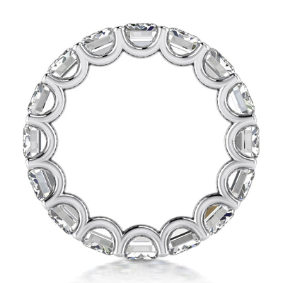 4.00ct Emerald Cut Diamond Eternity Band in 14k White Gold