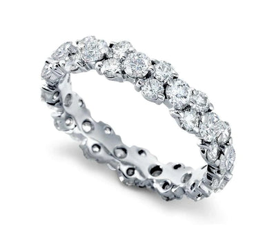 2.50CT LADIES ROUND CUT DIAMOND ETERNITY RING IN 14K WHITE GOLD