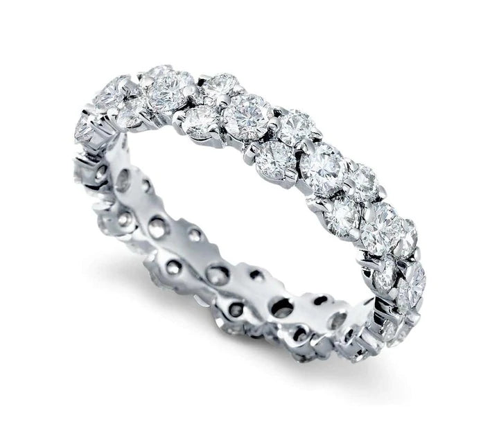 2.50CT LADIES ROUND CUT DIAMOND ETERNITY RING IN 14K WHITE GOLD
