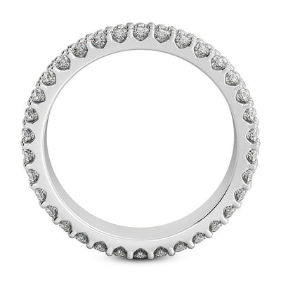 1.80ct Round Cut Diamond Eternity Wedding Band Ring in 14 kt White Gold