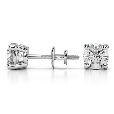 0.60ct Round Cut Diamond Stud Earrings