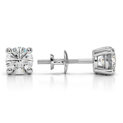 0.60ct Round Cut Diamond Stud Earrings