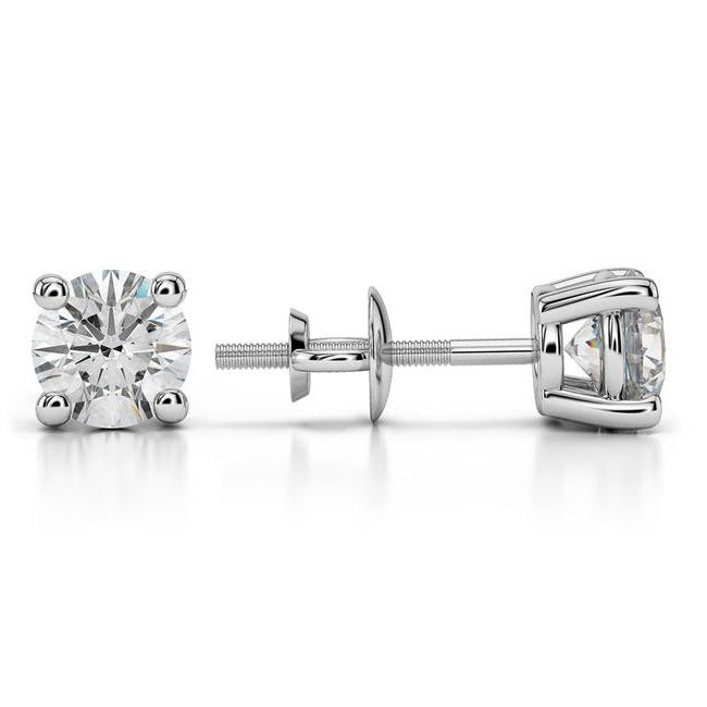 0.60ct Round Cut Diamond Stud Earrings