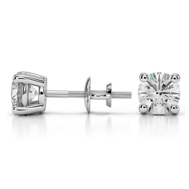 0.50ct Round Cut Diamond Stud Earrings