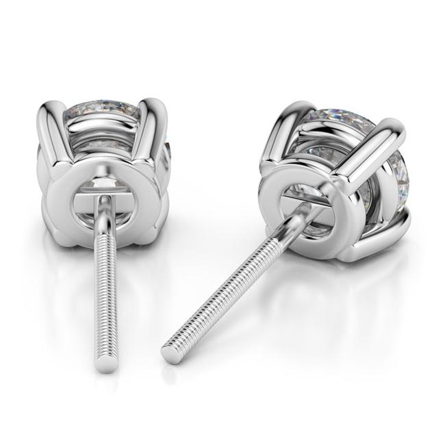 0.60ct Round Cut Diamond Stud Earrings