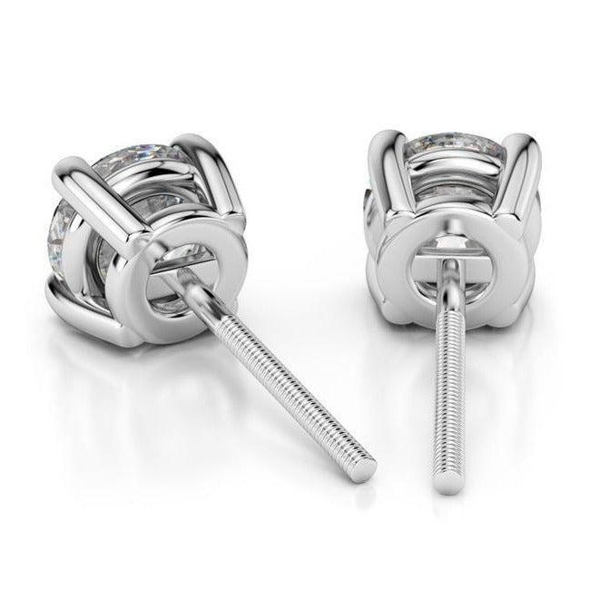0.60ct Round Cut Diamond Stud Earrings